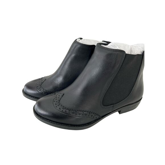 David Tate Tilly Black Nappa Leather Bootie Size 7 WW, Ankle Height, Zip Closure - Picture 6 of 8